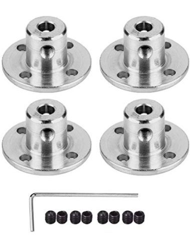 4Pcs 3.17mm Flange Coupling Connector, Rigid Guide Model Coupler Accessory, Shaft Axis Fittings for DIY RC Model Motors