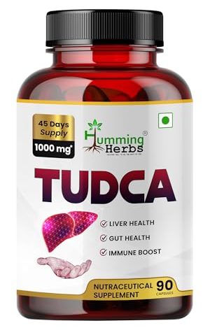 Humming Herbs TUDCA 1000MG Tauroursodeoxycholic Acid Bile Salt Supplement Single-Ingredient 90 Capsules