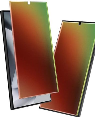 LYWHL 2 Pack for Samsung Galaxy S24 Ultra Privacy Screen Protector, Matte Gradient Colorful Anti-Blue Light Anti-Spy Full Adhesive Flexible Film, Compatible Fingerprint Sensitive Touch Bubble Free