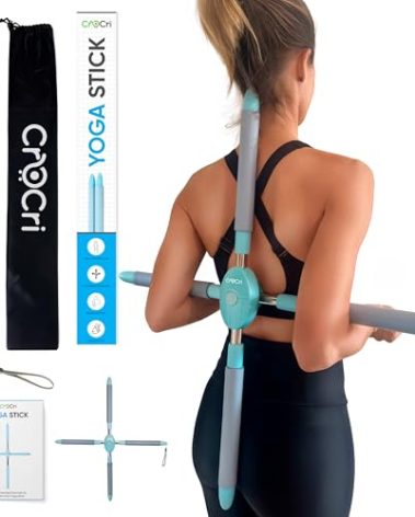 Back Stretcher for Lower Pain Relief – Neck Posture Corrector and Spine Alignment Stick – Yoga Stick for Lower Back and Shoulder Pain – Smart Posture Corrector for Women and Men