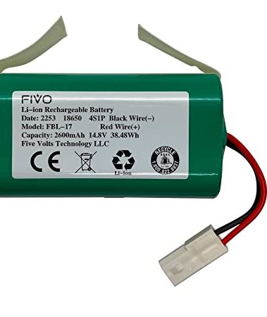 FIVO Replacement Battery for Bissell EV675, 2503, 2933, 2859, 3115, Bob Sweep WJ540011, WP460011RO Robotic Vacuum 2600mAh 14.8V