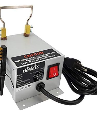 Hercules Hot Knife Rope Cutter - Electric Benchtop 60mm Thermal Cutting Blade for Braid Fabric Webbing Belting Ribbon & More - Hotknife Hot Wire Cutting Tool & Heat Sealer (110V, 60W)