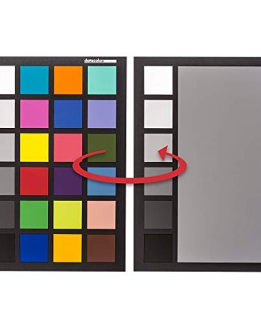 Datacolor SpyderCHECKR 24 - Color calibrate your camera for consistent image color across multiple camera systems/lighting conditions. Target color chart has 24 target colors + grey card.