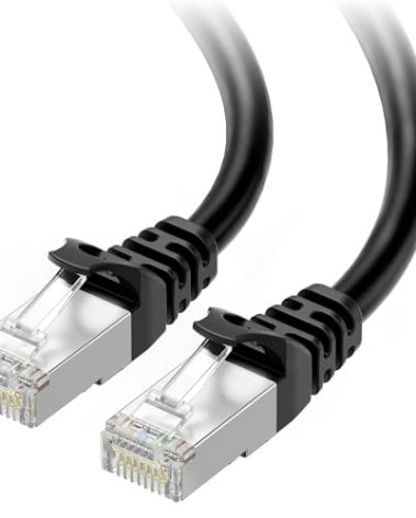 Cable Matters 10Gbps Snagless Shielded Cat 6A Ethernet Cable - 10ft, Cat 6A Cable, Cat6A Cord, Ethernet Cord, Black