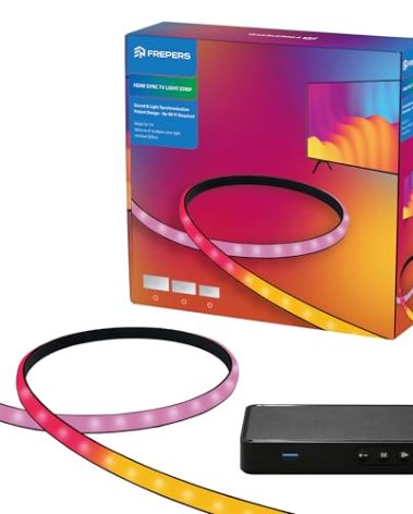 FREPERS LED Backlight, Flowing Color Light Strip, HDMI Sync, RGBICCW Smart Gradient Light Strip (75" TV Immersive Ambient Lighting)