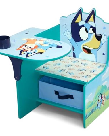 Delta Children Bluey Chair Desk with Storage Bin - Greenguard Gold Certified, Blue