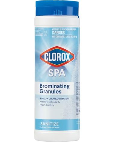 Clorox® Pool&Spa™ Spa Brominating Granules, for Low, Odor Sanitization, Restores Water Clarity in Hot Tubs and Spas, 2 lb (Pack of 1)