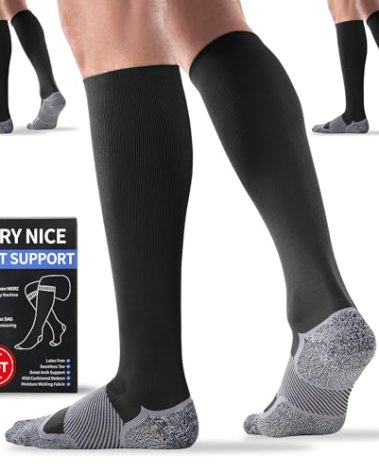 Medical Compression Socks 20-30 mmHg for Men Women (3 Pairs) - Best Support for All Day Wear, Pain Relief, Circulation