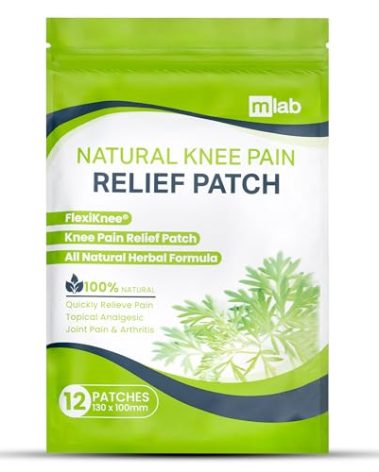 FLexiknee Herbal Knee Patch Set - Natural Wellness Adhesive Patches for Knees - Maximum Strength Warming Relief Pads for Soreness, Swelling, Stiffness, and Joint Discomfort - 1 Pack, 12 Total Patches