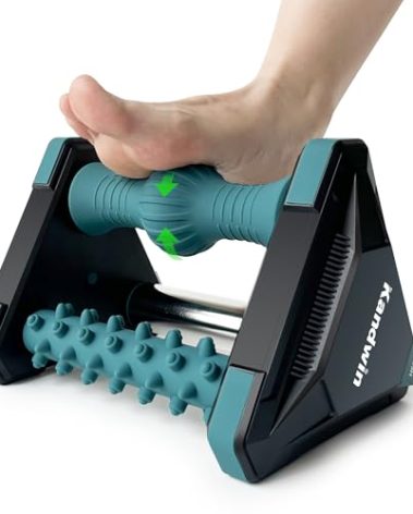 Kandwin Icing Plantar Fasciitis Relief in Seconds, Foot Massager for Circulation and Pain Relief, Reflexology Massage Tools with Ice Pack, Foot Roller for Neuropathy Pain Relief, Foot Health, Green