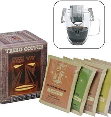 Tribo Coffee Single-Serve Portable Pour Over Drip Coffee - Variety - 10 Servings (Light, Medium & Med-Dark Roasts)