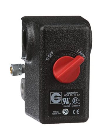 Condor Usa 11GC2E Pressure Switch, 100/125 Psi, Diaphragm