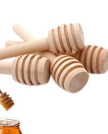 50 Pcs Honey Dipper Stick, 3 inch mini honey dipper, Wooden Honey Dippers Stick, Honey Stirrer Honey Wand for honey Collecting Dispensing Drizzling Jar Portable and Wedding Party