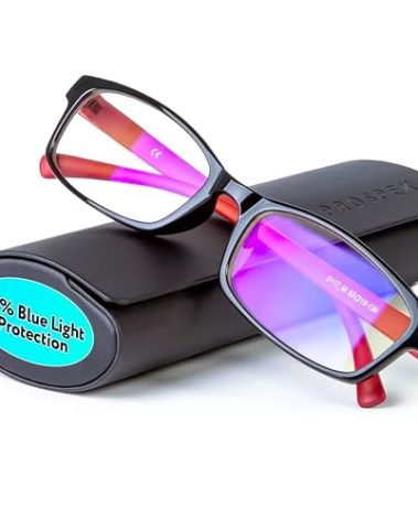 PROSPEK Blue Light Reading Glasses for Men and Women, Computer Reading Glasses 1.25 with Blue Light Protection and Clear Lens, Anti Eyestrain Glasses