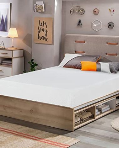 FDW | 8 Inch Twin Mattress | Medium Firm | Gel Memory Foam Mattress | White | Bed in a Box, CertiPUR-US Certified | Pressure Relief, Cooling Ventilated Foam | Washable Removable Cover
