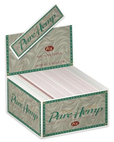 Pure Hemp Rolling Paper - King Size (110mm) Cigarette Paper - Full Display Box of 50 Booklets (33 Leaves Per Book!)