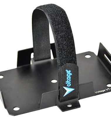 Voltage Small Battery Tray for 12V 15AH, 12V 12AH,12V 9AH, 12V 8AH, 12V 7AH,12V 6AH, 6V 7AH, 6V 12AH, YTX7B-BS, YTX9-BS, YTX14BS Batteries and More. Battery Mount with Hold Down Strap VT-100