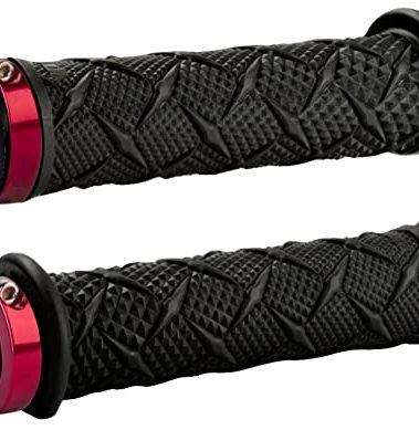 ODI X-Treme Lock-On ATV Hand Grips - Black/Red Clamps/One Size