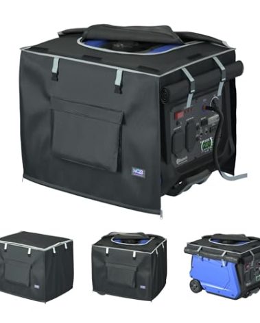 NGB Generator Runing Cover 24.8L x 20.2Wx 20.8H for Universal Most Inverter Generators Made of 600D plus 210D Double Layer Heavy Duty Waterproof Fabric The Top Cover is Waterproof for Refueling.