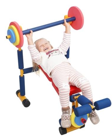 Kids Workout Equipment Kids Weight Bench Set Exercise Equipment Indoor Play Gym Toddler Workout Weight Set - Baby Weights Toys for Age 3 and Up by Home-Man