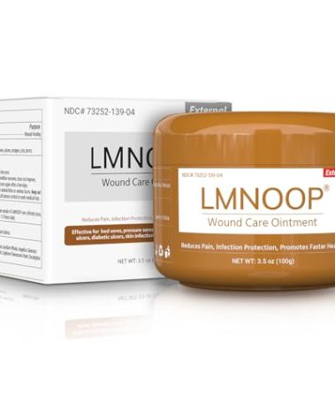 LMNOOP Bed Sore Cream, Organic Bedsore Ointment, Bed Sores Treatment, Intense Fast Wound Healing Ointment for Bedsores, Pressure Sores, Diabetic Wounds, Venous Foot and Leg Ulcers (3.5 oz)