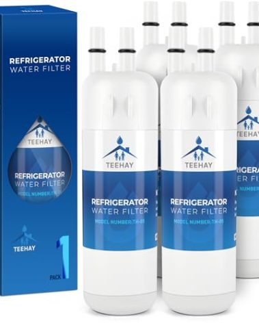 TEEHAY W10295370A Water Filter Replacement, Compatible with Whirlpool EDR1RXD1, EDR1RXD1B, Filter 1, Whirlpool WRSA71CIHZ, WRS571CIHV, WRS335SDHB, WRS335SDHM, WRS335SDHW, 4 Pack