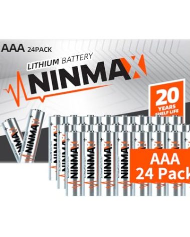 NINMAX Lithium Triple A Batteries, 1.5V 1350mAh Longest Lasting AAA Batteries 24 Pack, Not AA, Non-Rechargeable
