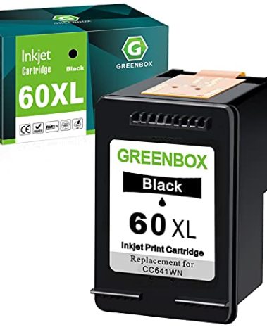 GREENBOX Remanufactured 60 XL Black Ink Replacement for HP 60XL Black Ink Cartridge for PhotoSmart C4780 C4680 C4795 C4640, Deskjet F4480 F4440 F2430 F4280 D2545 D2530, Envy 110 120 111 114 (1 Black)