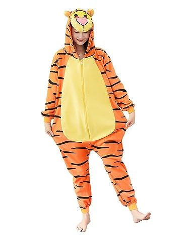 Halloween Costumes Adult Animal Onesie Pajamas One Piece Cartoon Sleepwear Cosplay Costume for Women(Medium)