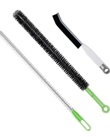 Upgraded Cleaning Brush Kit - 3-Piece Set, Flexible Drain Brush, Crevice Brush with Nie, Ideal for Kitchen, Bathroom, Toilet, Vent Scrubber
