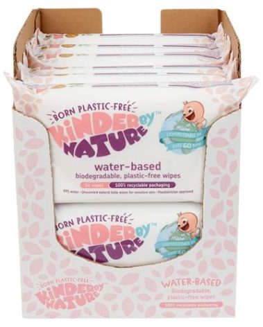 Jackson Reece Kinder by Nature Water-Based Baby Wipes - 56 Count (Case of 12 packs)