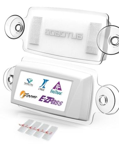 AutoBoxClub EZ Pass Holder for Most US States - UV Protective, Easy to Install and Remove, Fits All Major Toll Passes