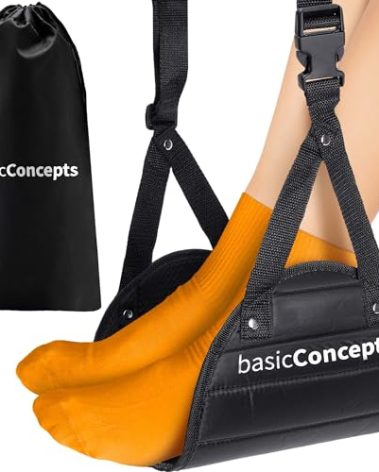 Airplane Foot Rest (Travel Comfortably), Perfect Foot Hammock Airplane or Plane Travel Essentials to Relax Your Feet - Airplane Travel Essentials, Long Flight Essentials, Airplane Foot Hammock