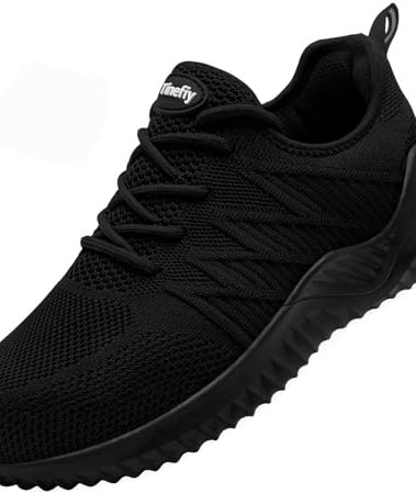 Tinefiy Steel Toe Shoes for Women Lightweight Comfortable Slip Resistant Safety Work Sneakers Cushion Puncture Proof Shoes Indestructible Shoe Size 7