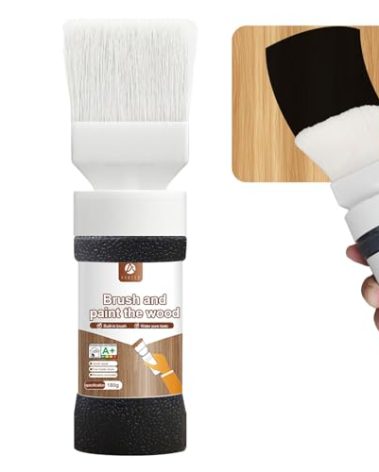 Anirun All-in-One Paint 6.35 oz Touch-Up Paint for Furniture, Cabinets, Wood, Metal - No Sanding, Fast-Drying, Water-Based Multi-Surface (Black)