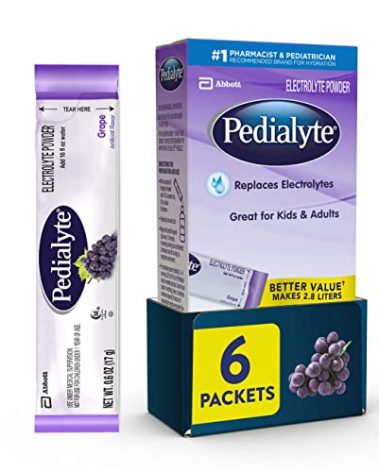 Pedialyte Electrolyte Powder Packets, Grape, Hydration Drink, 6 Single-Serving Powder Packets