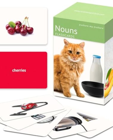 Picture My Picture Nouns Flash Card Set – Speech Therapy Tool for Vocabulary, Communication & Thinking, Scratch-Resistant with Activity Guide, Suitable for Education, ESL & ABA – Set of 200