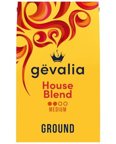Gevalia House Blend Medium Roast 100% Arabica Ground Coffee, for a Keto and Low Carb Lifestyle, 20 oz Bag
