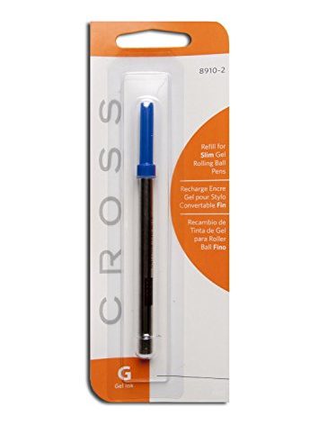 Cross Slim Gel Rolling Ball Refill, Blue, 1Per Card (8910-2)
