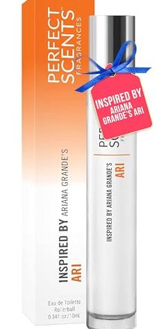 Perfect Scents Fragrances, Inspired by Ariana Grande's Ari, Rollerball, Women’s Eau de Toilette, Vegan, Paraben-Free, Phthalate-Free, Never Tested on Animals, 0.34 Fl Oz