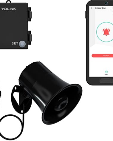 YoLink Outdoor Security Siren & Smart Alarm Controller Kit - Loud 110 dB, Wireless, Battery-Powered, 1/4 Mile Range, Android-iOS App, Alexa, Google, IFTTT, Home Assistant, Hub Required!