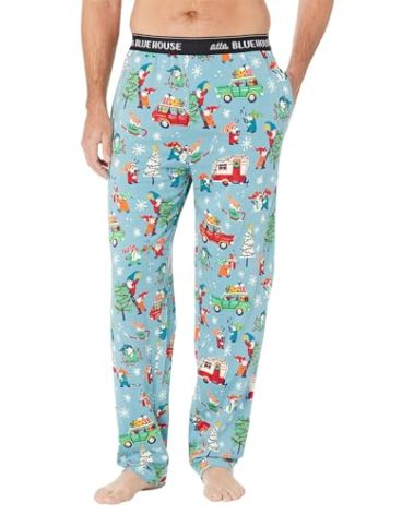 Little Blue House by Hatley Men's Pajama Pants, Gnome for The Holidays, X-Large