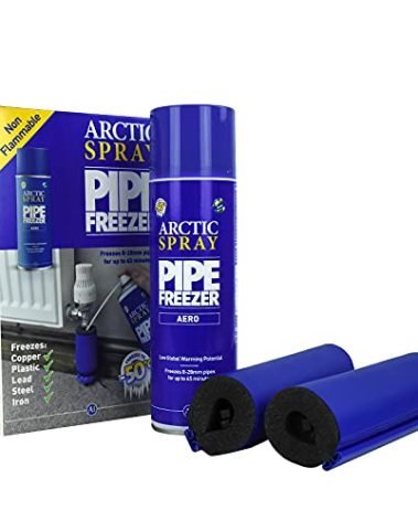 Arctic Hayes ‎ZEK2 Aero Disposable Pipe Freeze Kit with 2 Freezing Jackets for Plumbing Installation, Repair & Maintenance. Freezes Plastic & Metal Pipes (8-28mm Diameter), Blue