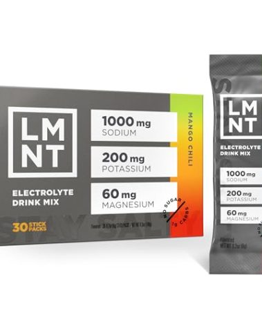 LMNT Zero Sugar Electrolytes - Mango Chili Salt | Drink Mix | 30 Count