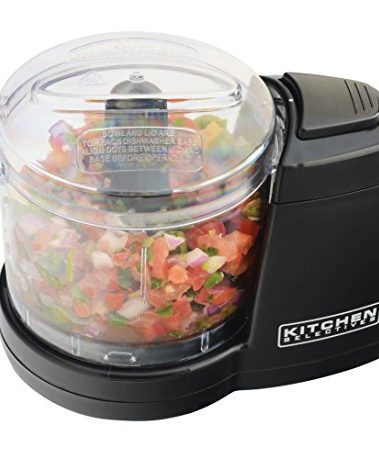 Kitchen Selectives Mini Chopper by Select Brands - Mini Electric Food Chopper for Kitchen Appliances - Features Dishwasher-Safe Parts - Chops, Minces & Dices - 1-1/2 Cups, Black