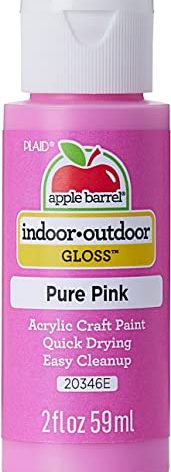 Apple Barrel Gloss Acrylic Paint in Assorted Colors (2-Ounce), 20346 Pure Pink