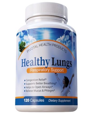 Healthy Lungs 120 Capsules - Improve Lung Function, Breathe Better, Stop Mucus, Phlegm and Allergies Quickly. Get Relief Fast with Healthy Lungs an All Natural Lung Health Supplement