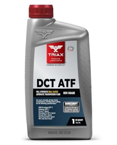Triax DCT ATF - Full Synthetic Dual Clutch Automatic Transmission Fluid - OEM Grade - Compatible with Direct Shift Gearboxes and Dual Clutch Transmissions (1 Quart)