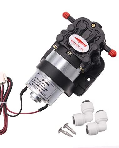 CrocSee DC 12V Self Priming Diaphragm Pump Fresh Water Pump 1.3LPM, 30PSI, Food Grade Replacement Pump for Bottom Loading Water Coolers Water Dispenser, Ice Maker