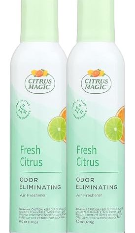 Citrus Magic Odor Eliminating Air Freshener Spray, Fresh Citrus, 6-Ounce, Pack of 2